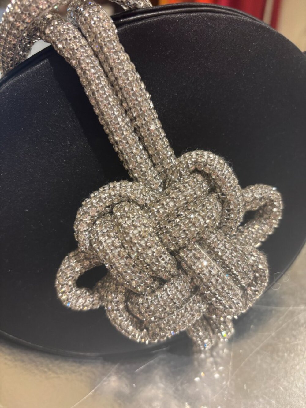 Kara Black Double Knot Clutch - Picture 5 of 5